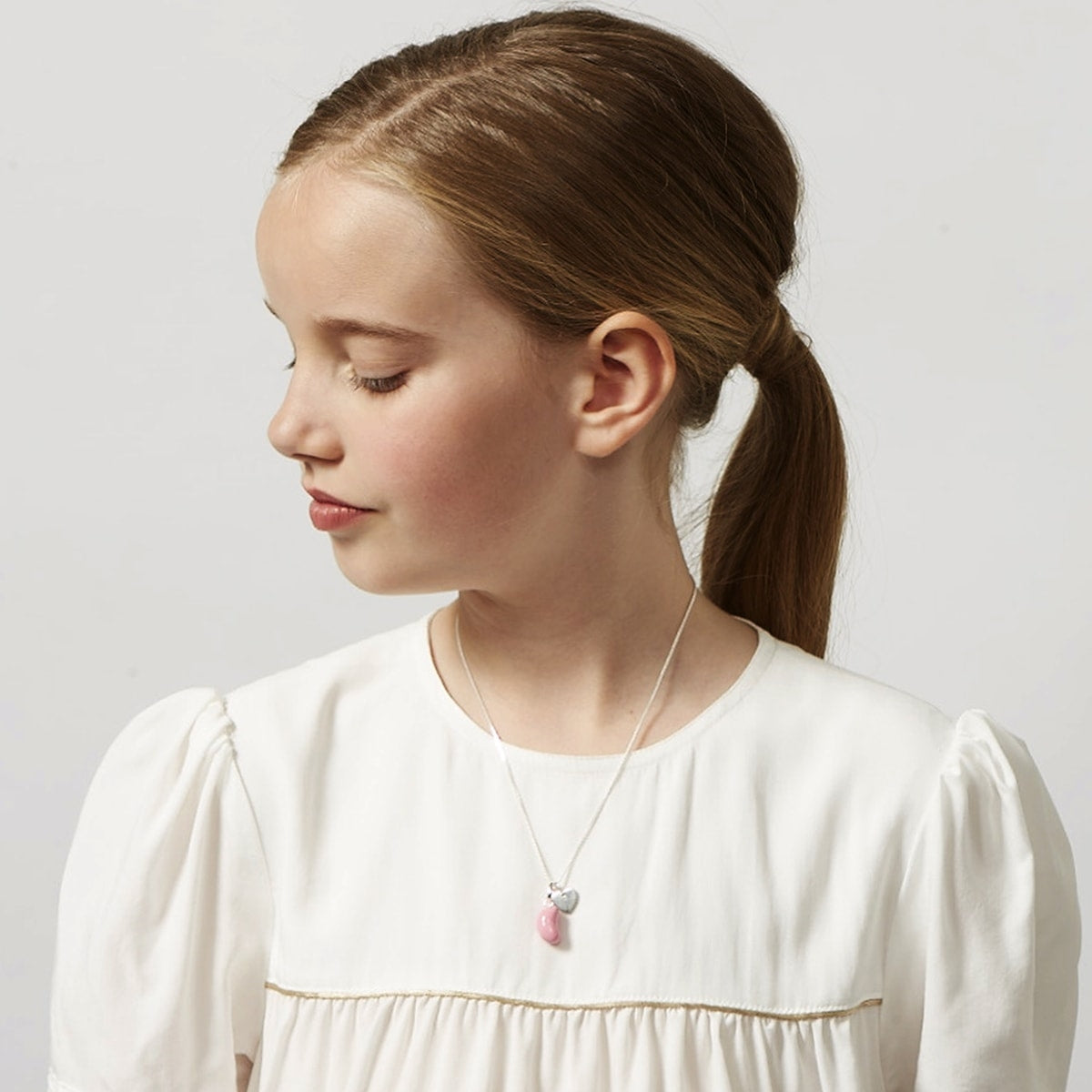 Personalized Jelly Bean Heart Strawberry Necklace