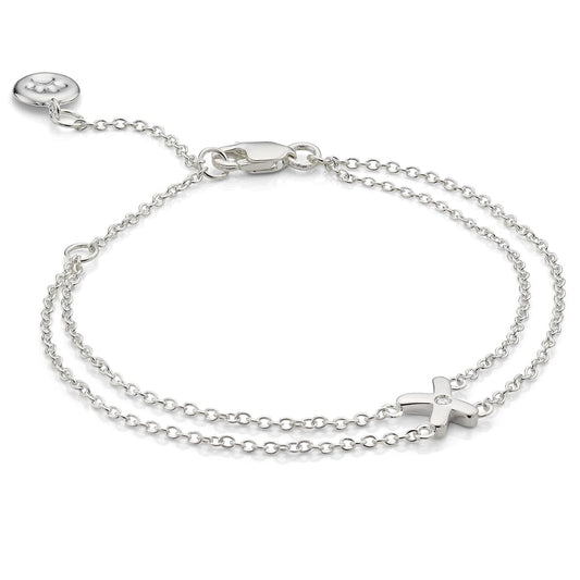 My First Diamond Kiss Bracelet - Sterling Silver