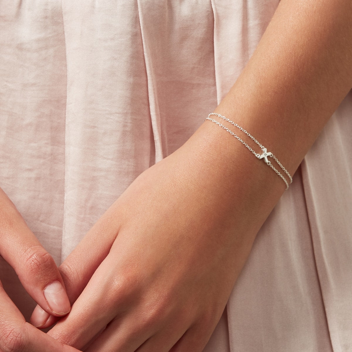 My First Diamond Kiss Bracelet - Sterling Silver