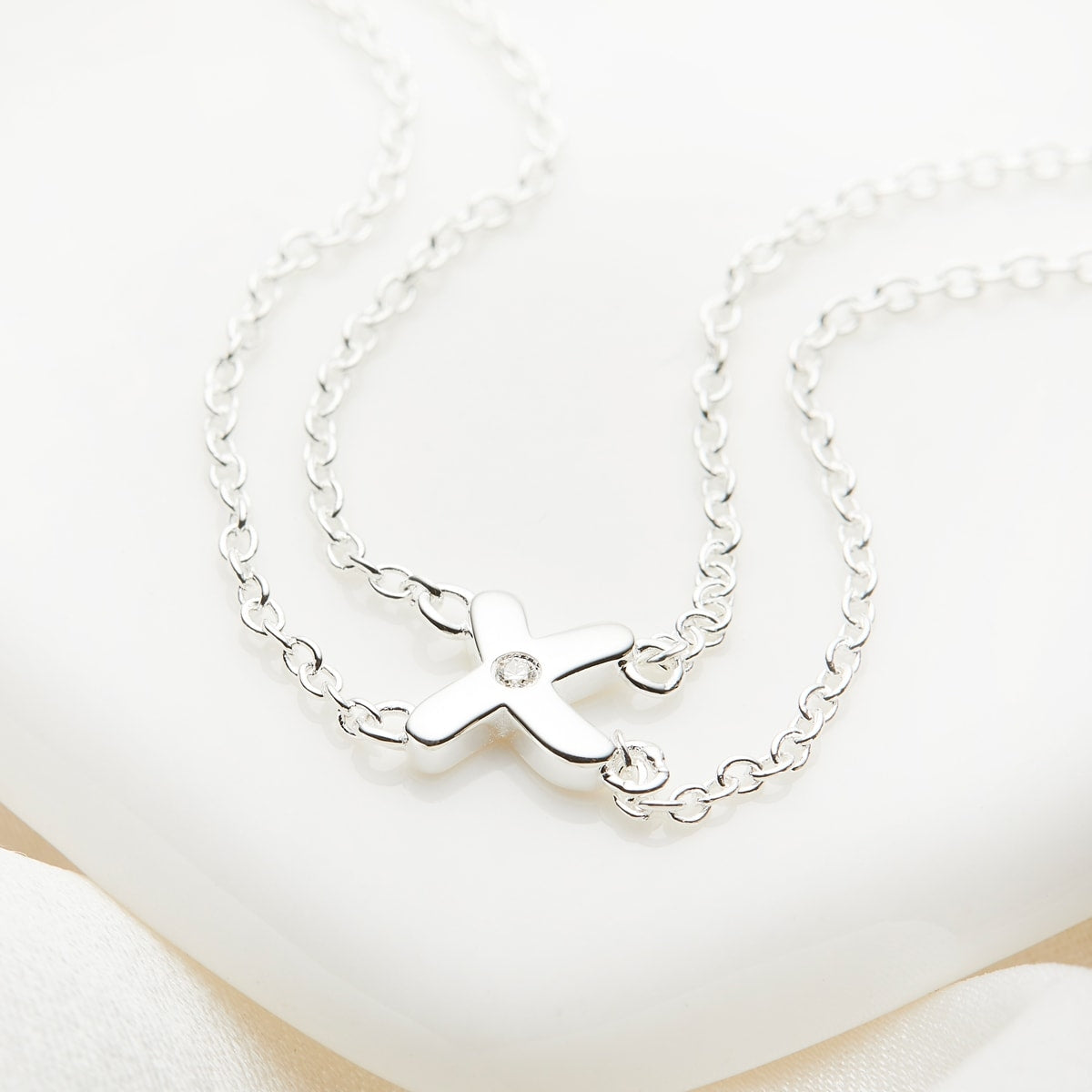 My First Diamond Kiss Bracelet - Sterling Silver