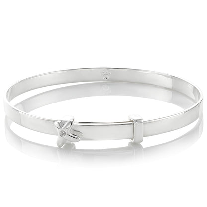 My First Diamond Kiss Baptism Baby Bangle
