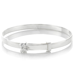 My First Diamond Kiss Baptism Baby Bangle