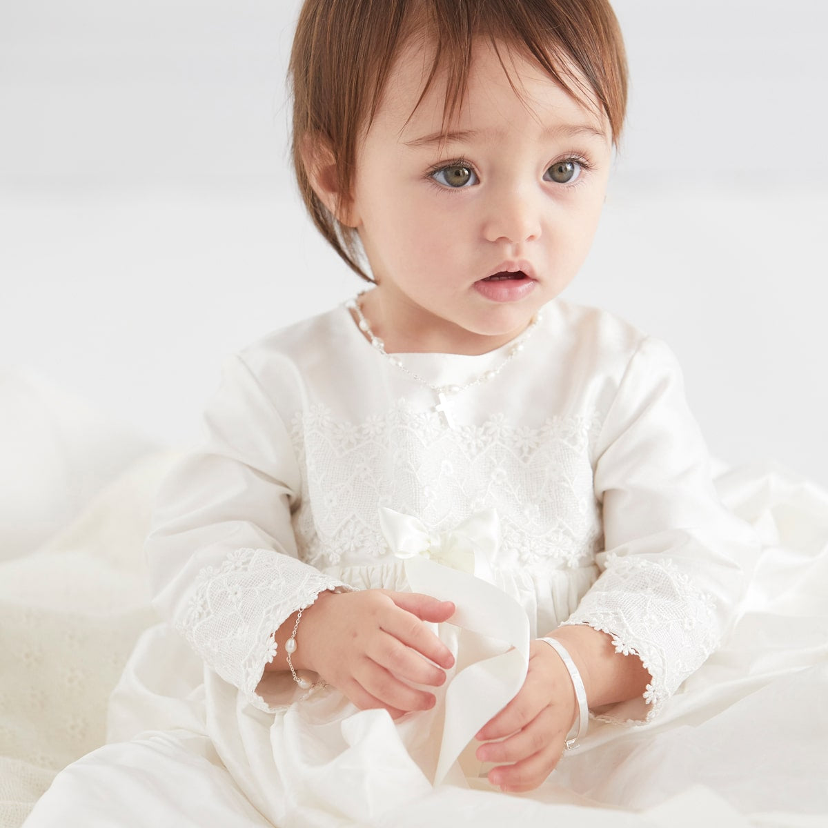 My First Diamond Kiss Baptism Baby Bangle