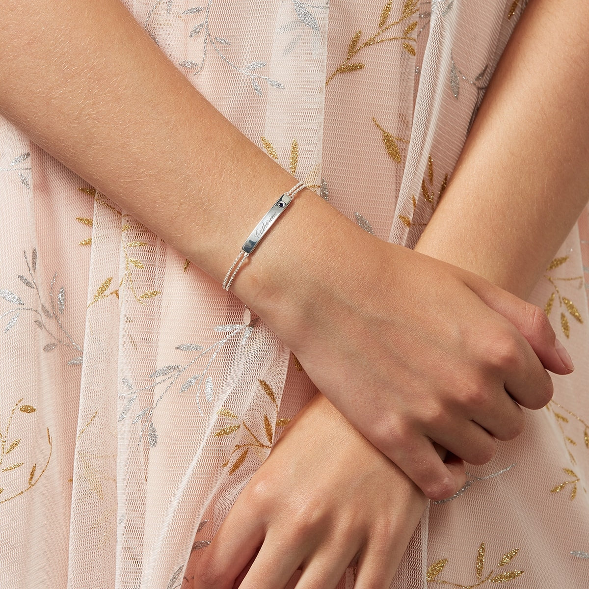 Personalized September Birthstone Sapphire Bracelet