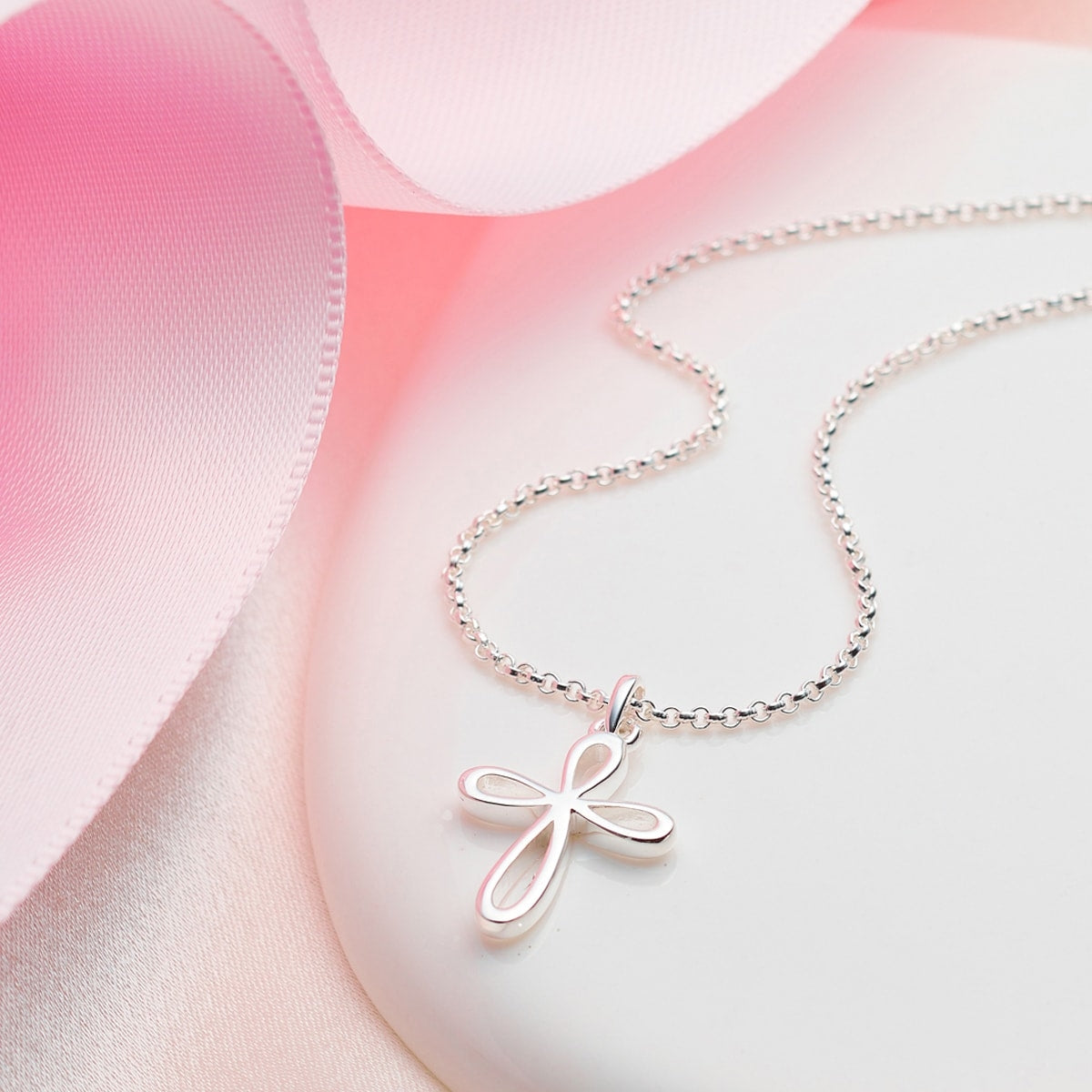 Cherish Signature Cross Necklace - Sterling Silver