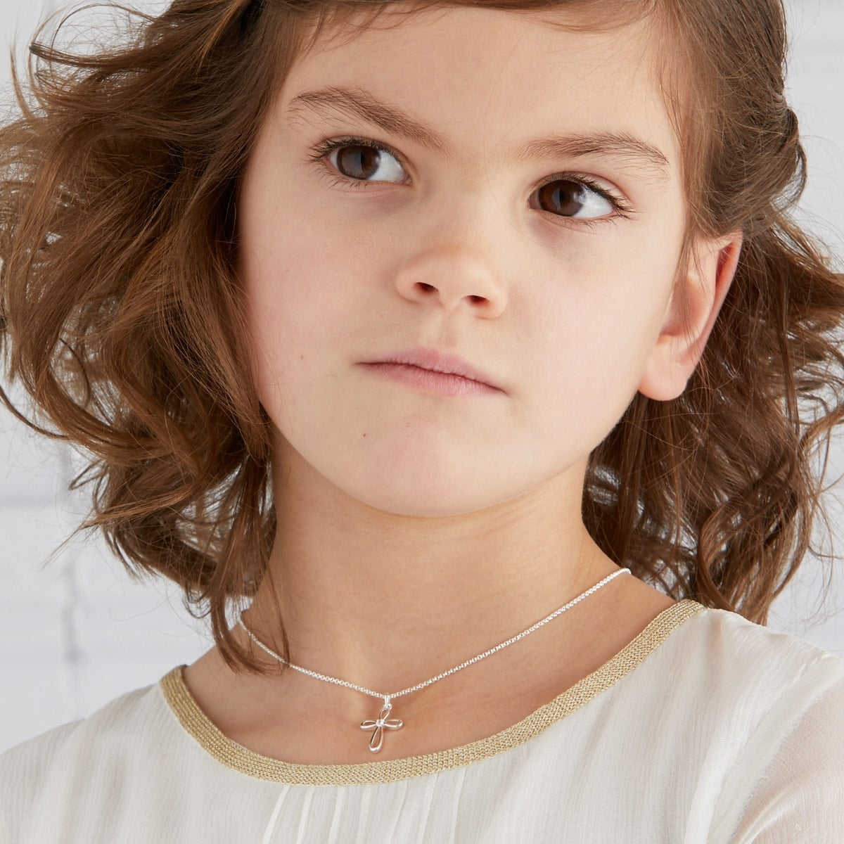 Cherish Cross Diamond Necklace - Sterling Silver
