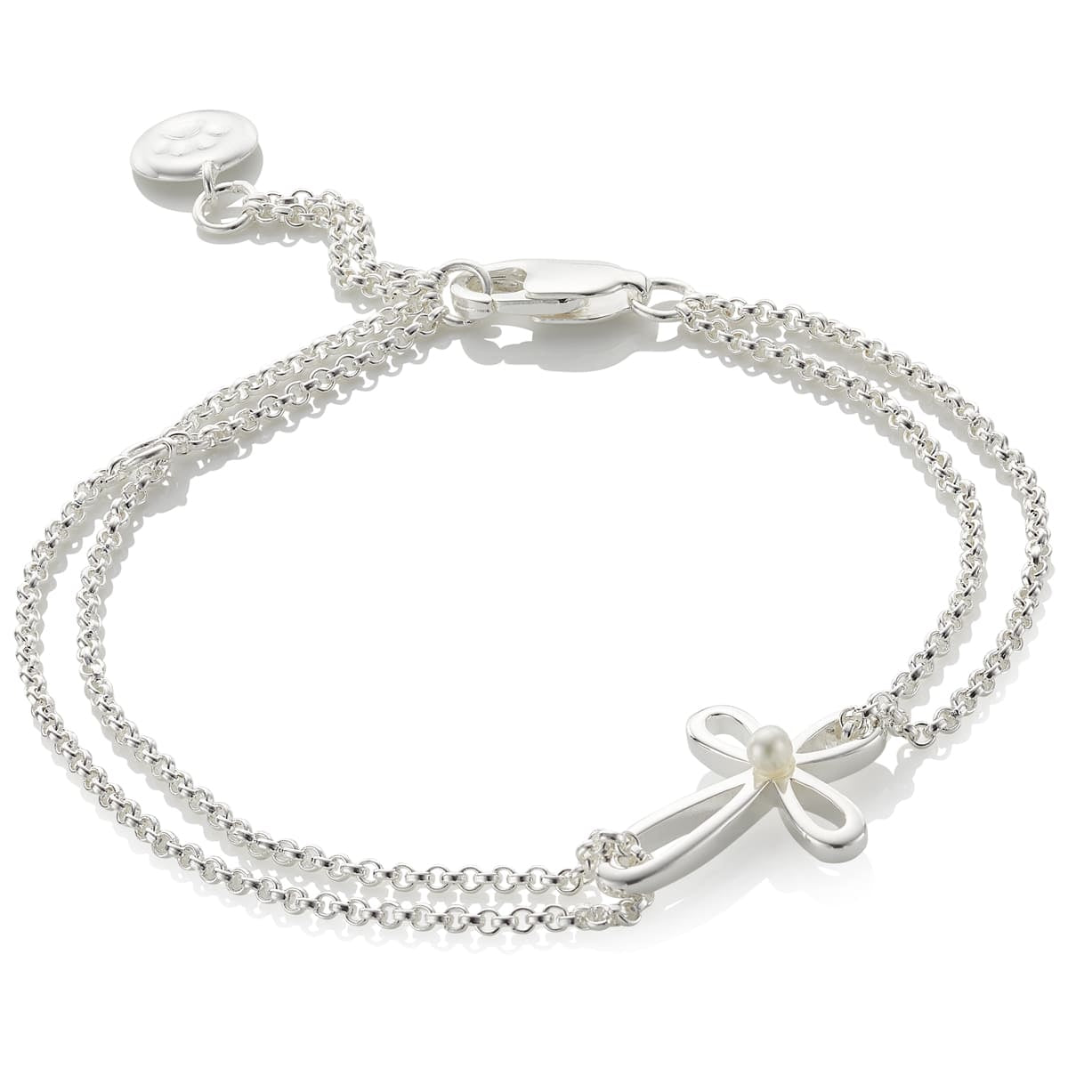 Cherish Cross Pearl Bracelet - Sterling Silver