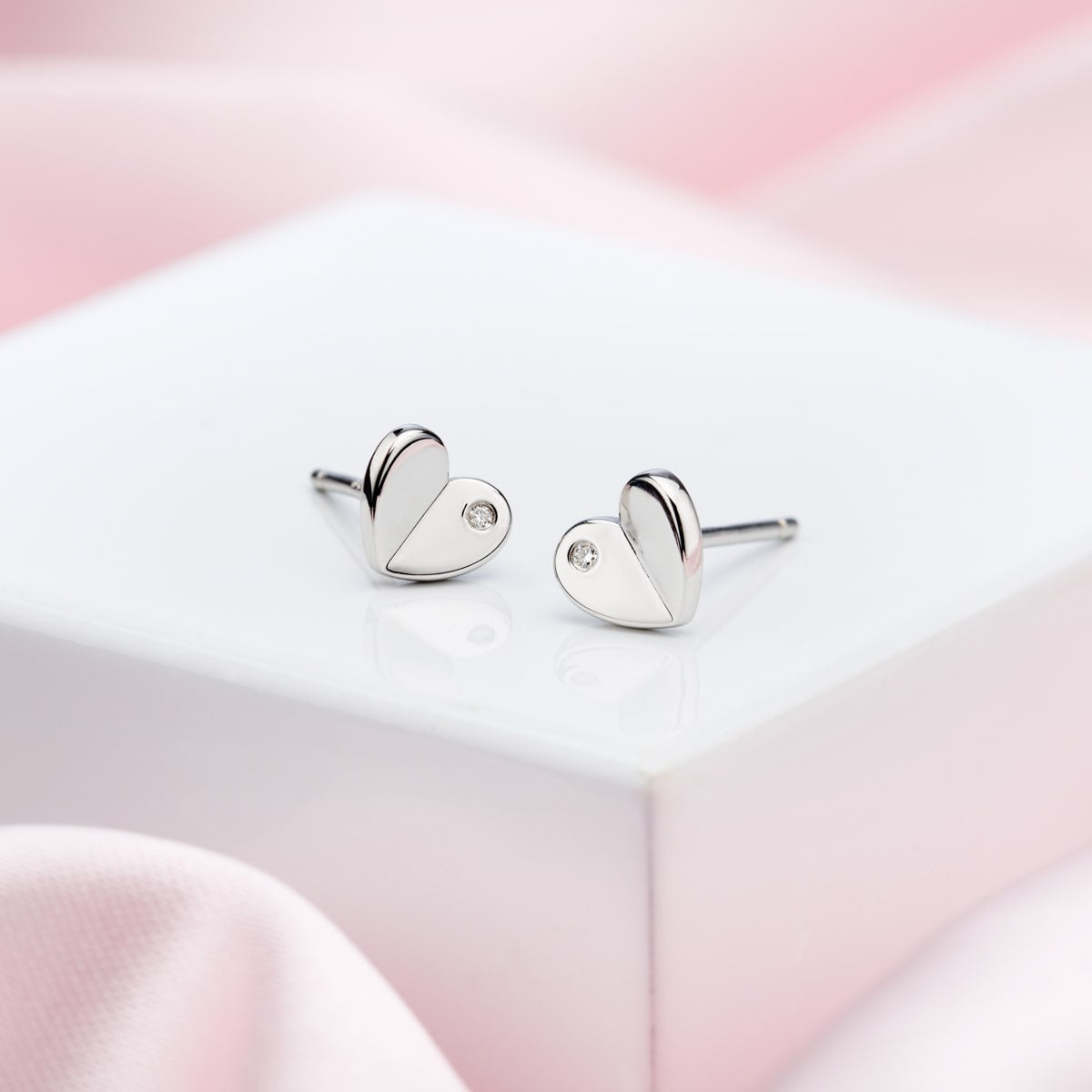 Adored Heart Diamond Earrings