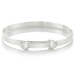 Adored Heart Diamond Baptism Baby Bangle