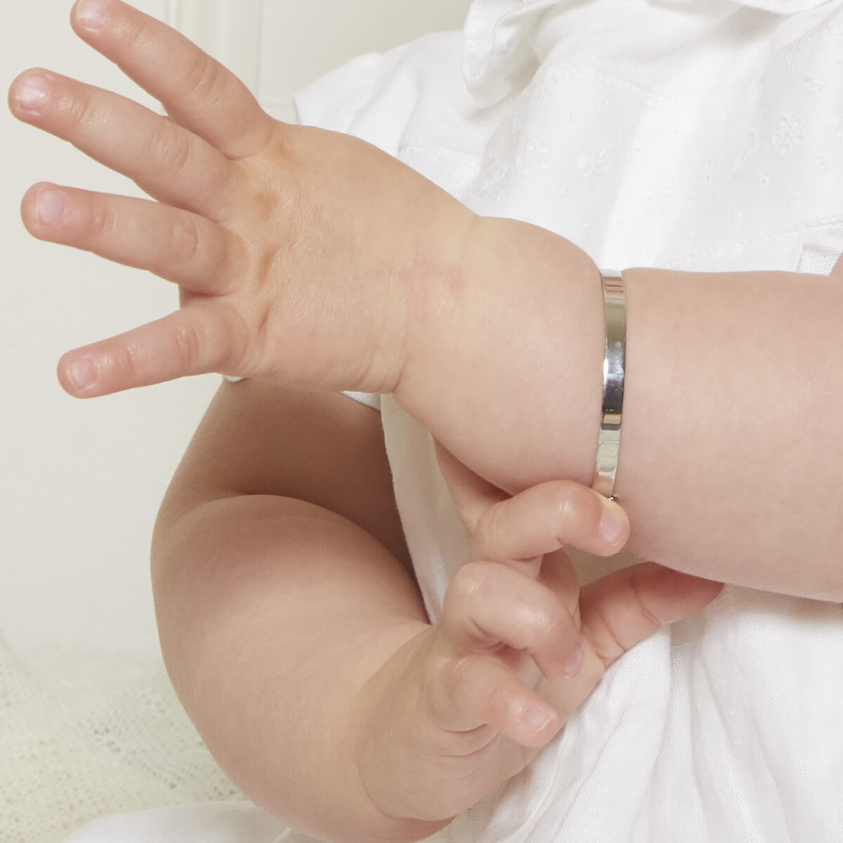 Adored Heart Diamond Baptism Baby Bangle