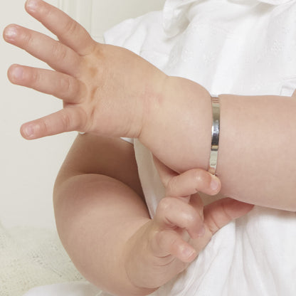 Adored Heart Diamond Baptism Baby Bangle