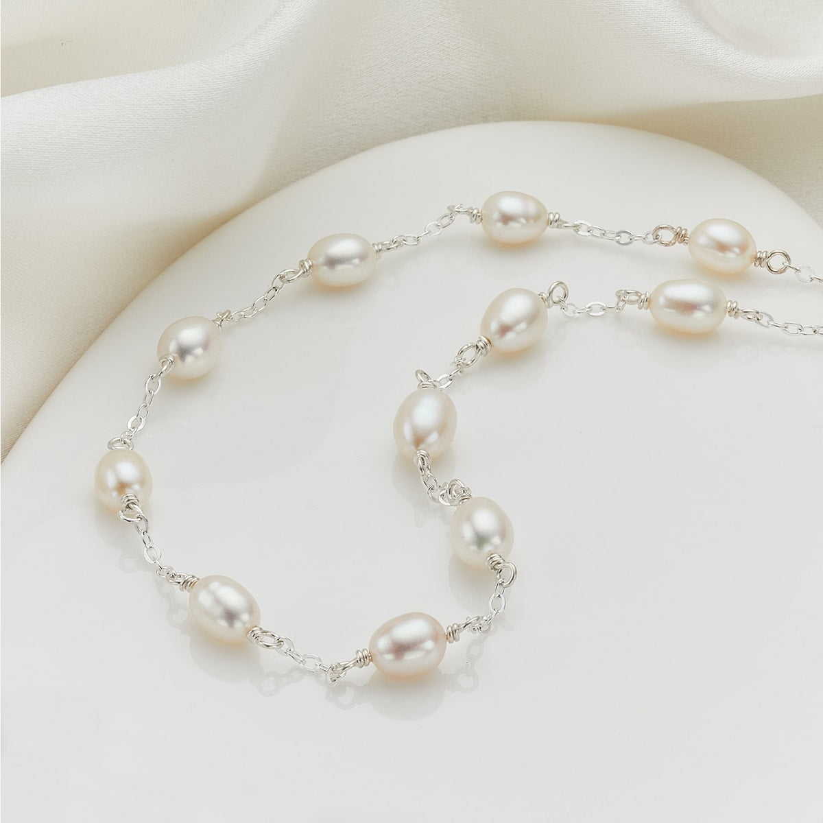 Freshwater Pearl Station Necklace