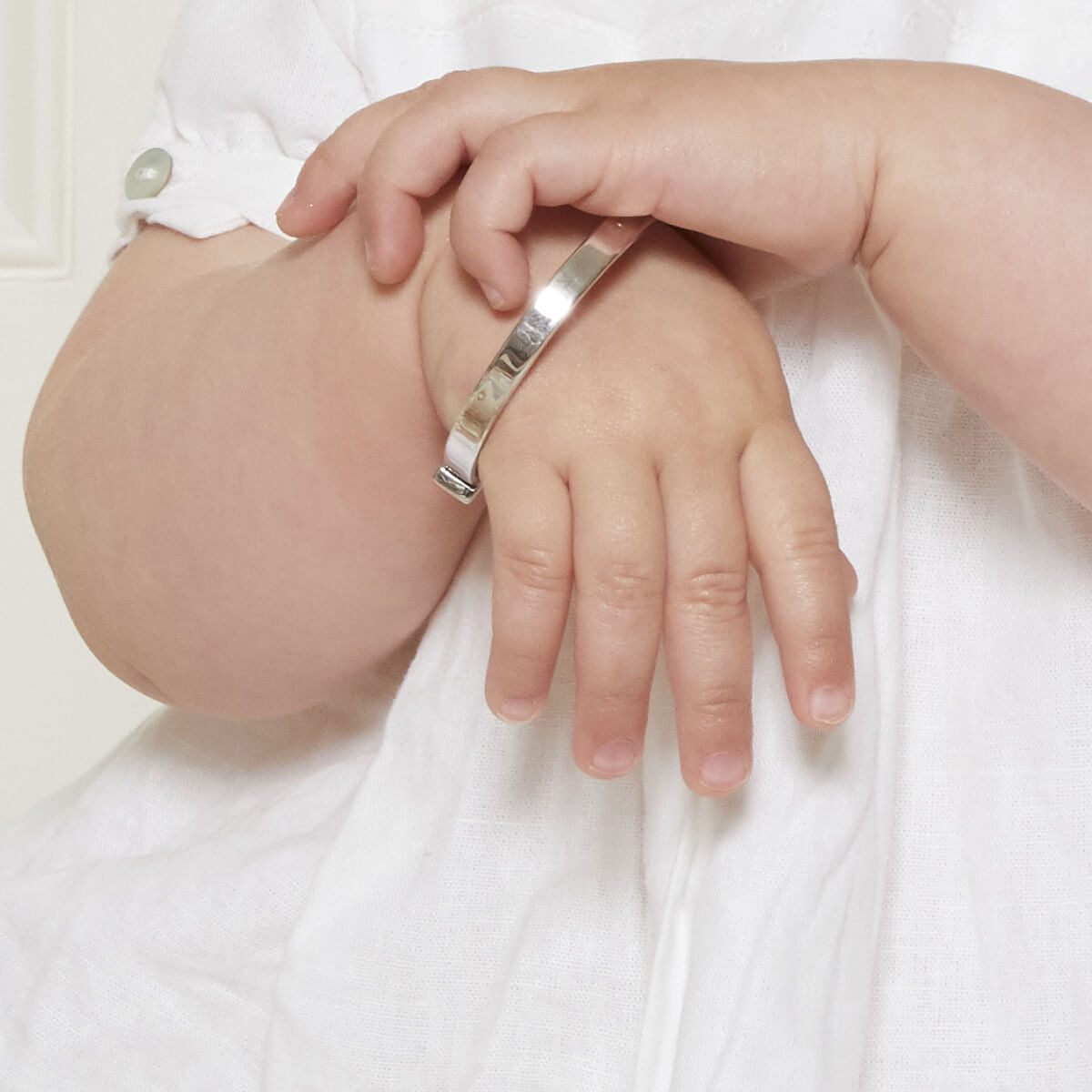 February Birthstone Amethyst Baptism Baby Bangle