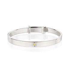 August Birthstone Peridot Baptism Baby Bangle