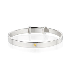 November Birthstone Citrine Baptism Baby Bangle