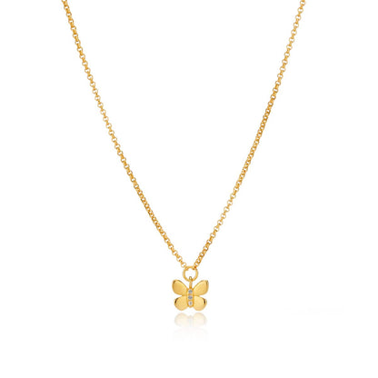 Monarch Butterfly Necklace - Gold-Plated