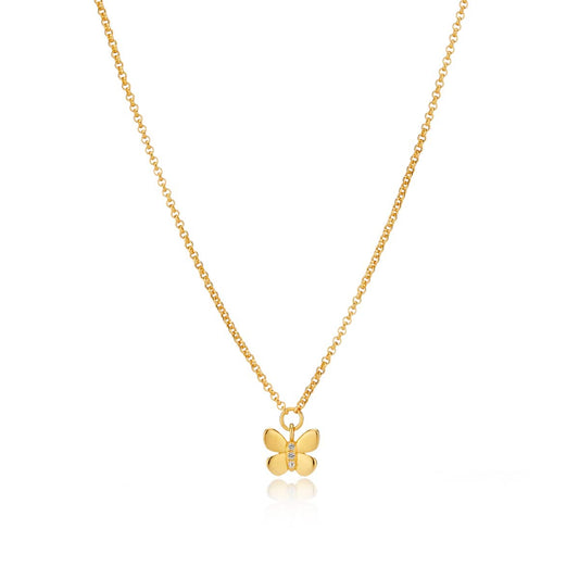 Monarch Butterfly Necklace - Gold-Plated