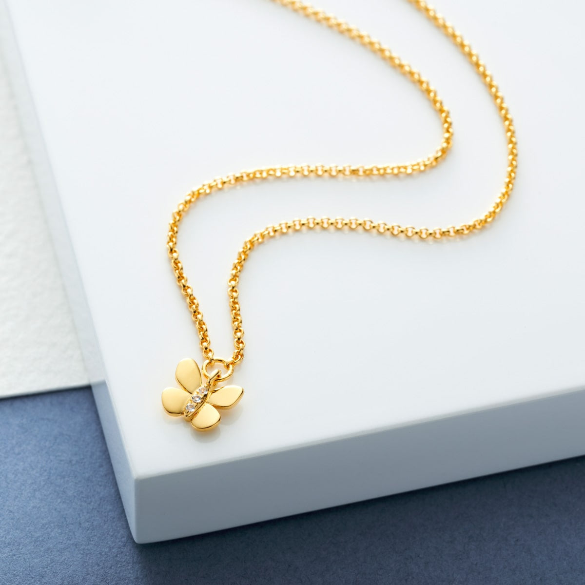 Monarch Butterfly Necklace - Gold-Plated