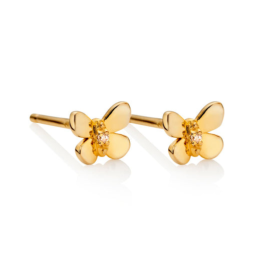 Monarch Butterfly Earrings - Gold-Plated