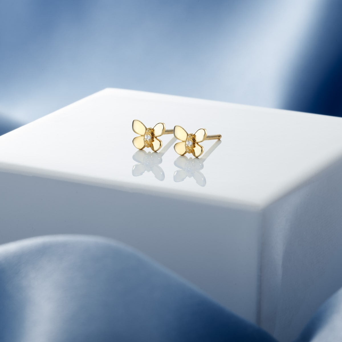 Monarch Butterfly Earrings - Gold-Plated