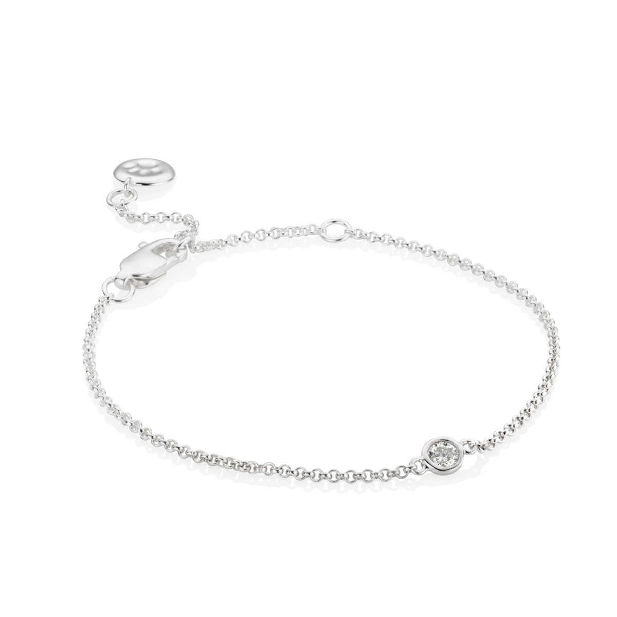 April Birthstone White Topaz Bracelet