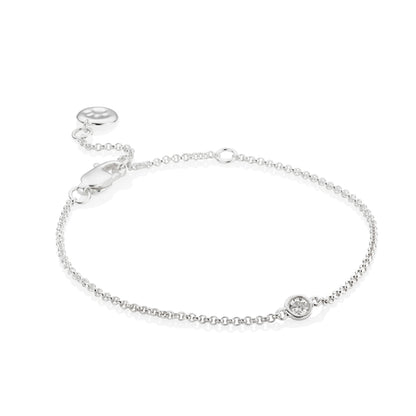 April Birthstone White Topaz Bracelet