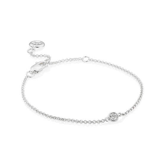 April Birthstone White Topaz Bracelet