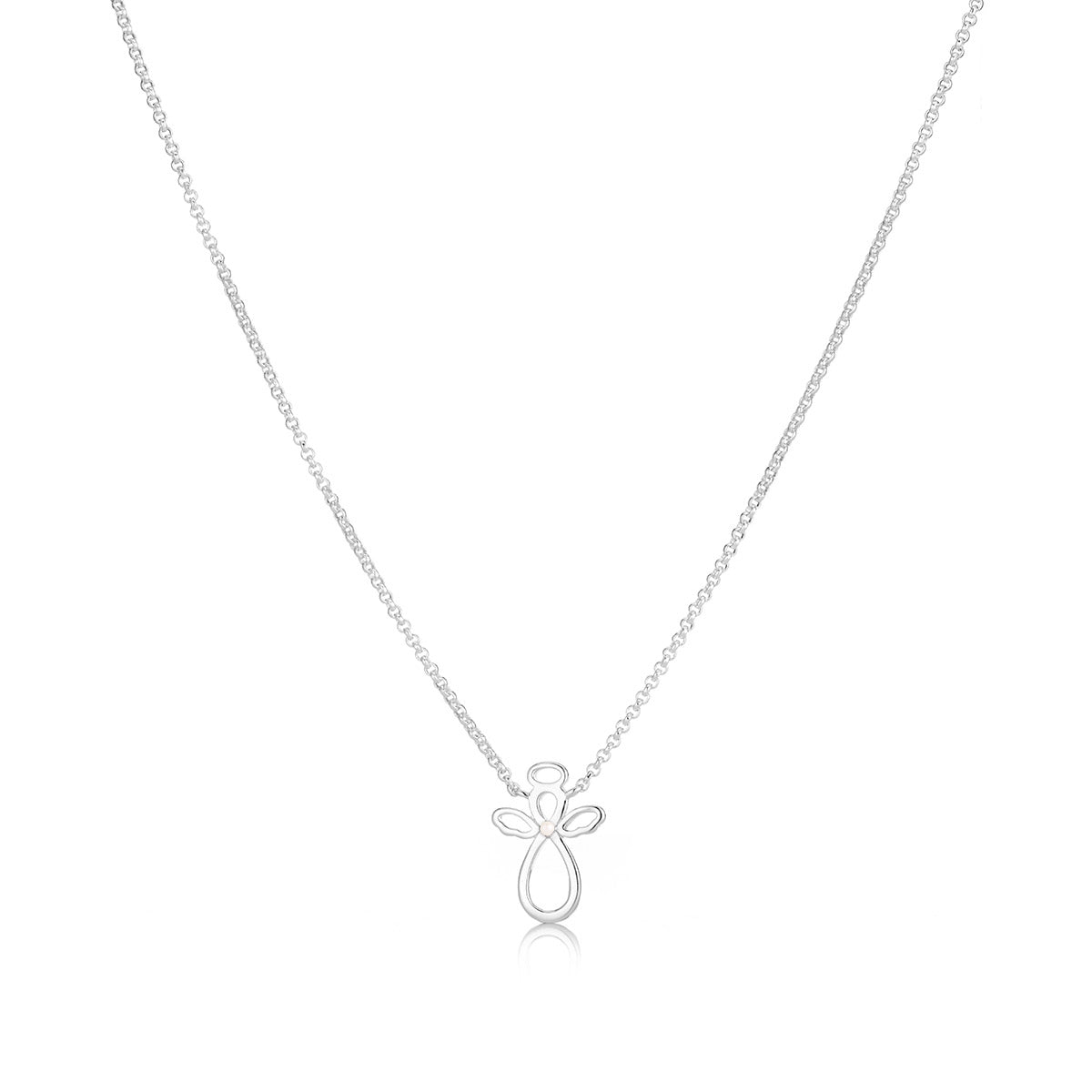 June Birthstone Guardian Angel Pearl Necklace
