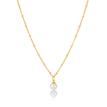 Confetti Pearl Necklace - Gold-Plated
