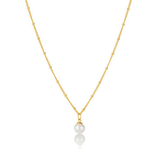 Confetti Pearl Necklace - Gold-Plated
