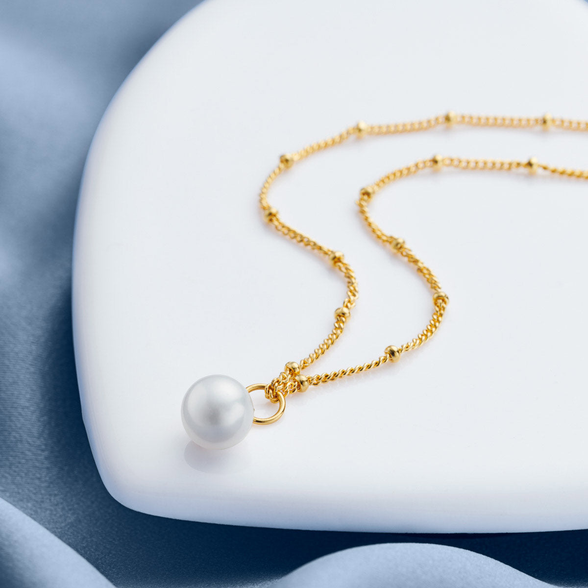 Confetti Pearl Necklace - Gold-Plated