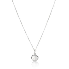 Small Forever Diamond Locket Necklace - Sterling Silver