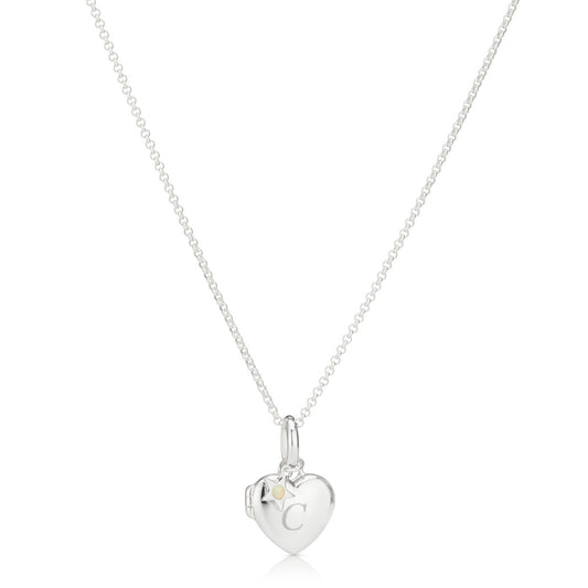 Personalized October Birthstone Opal Locket Necklace