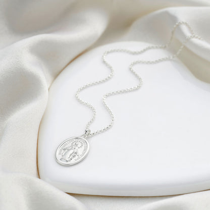 Miraculous Medal Necklace — Sterling Silver