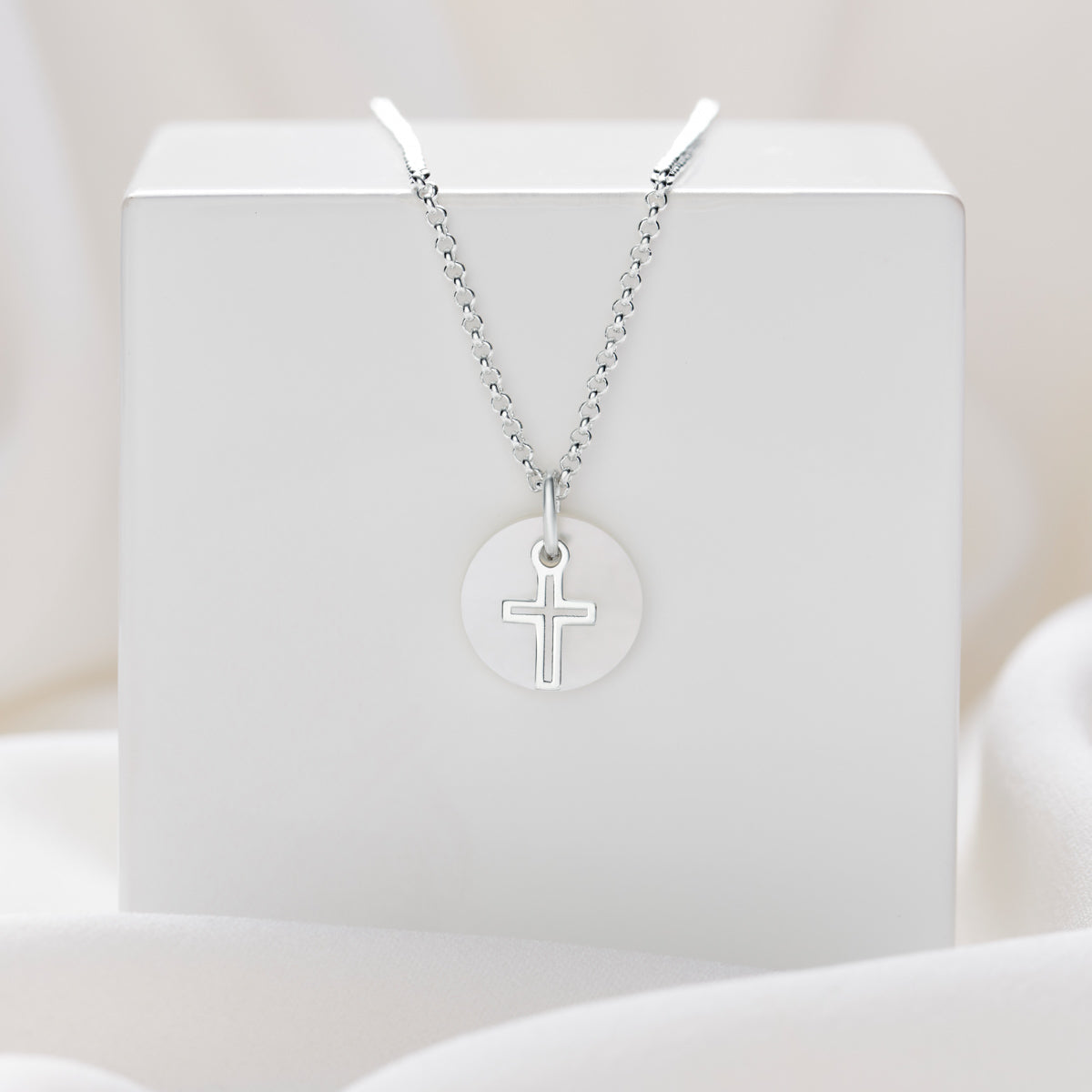 Hope Open Cross Necklace - Sterling Silver