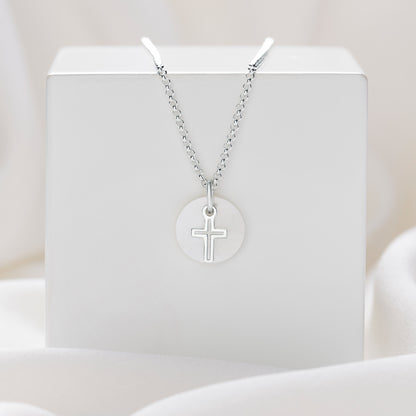 Hope Open Cross Necklace - Sterling Silver