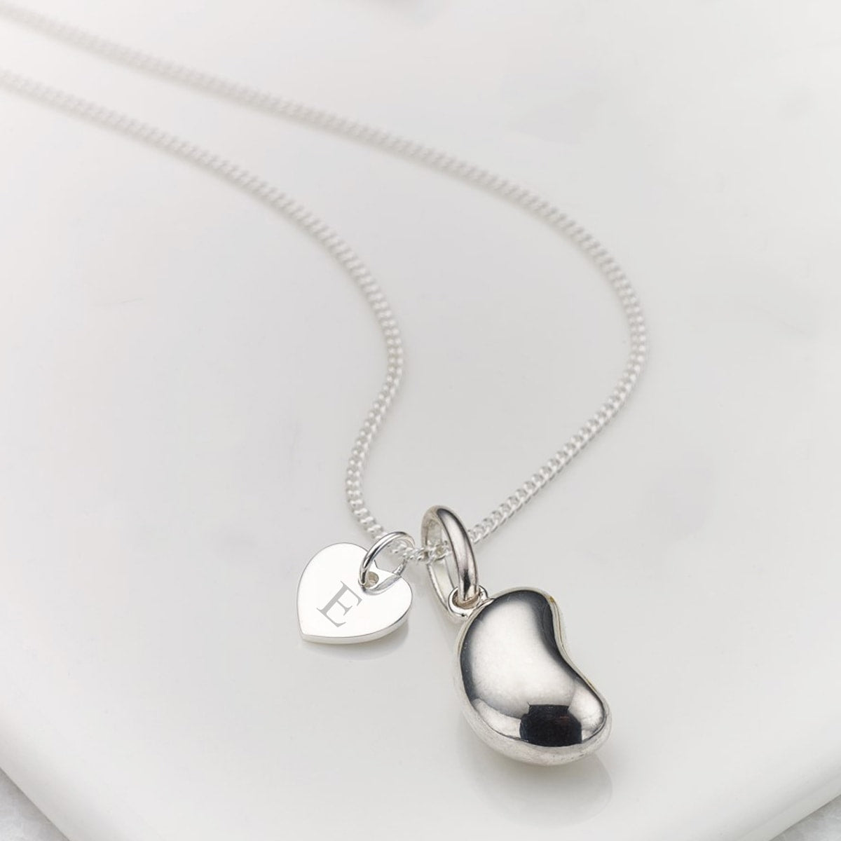 Personalized Jelly Bean Heart Necklace