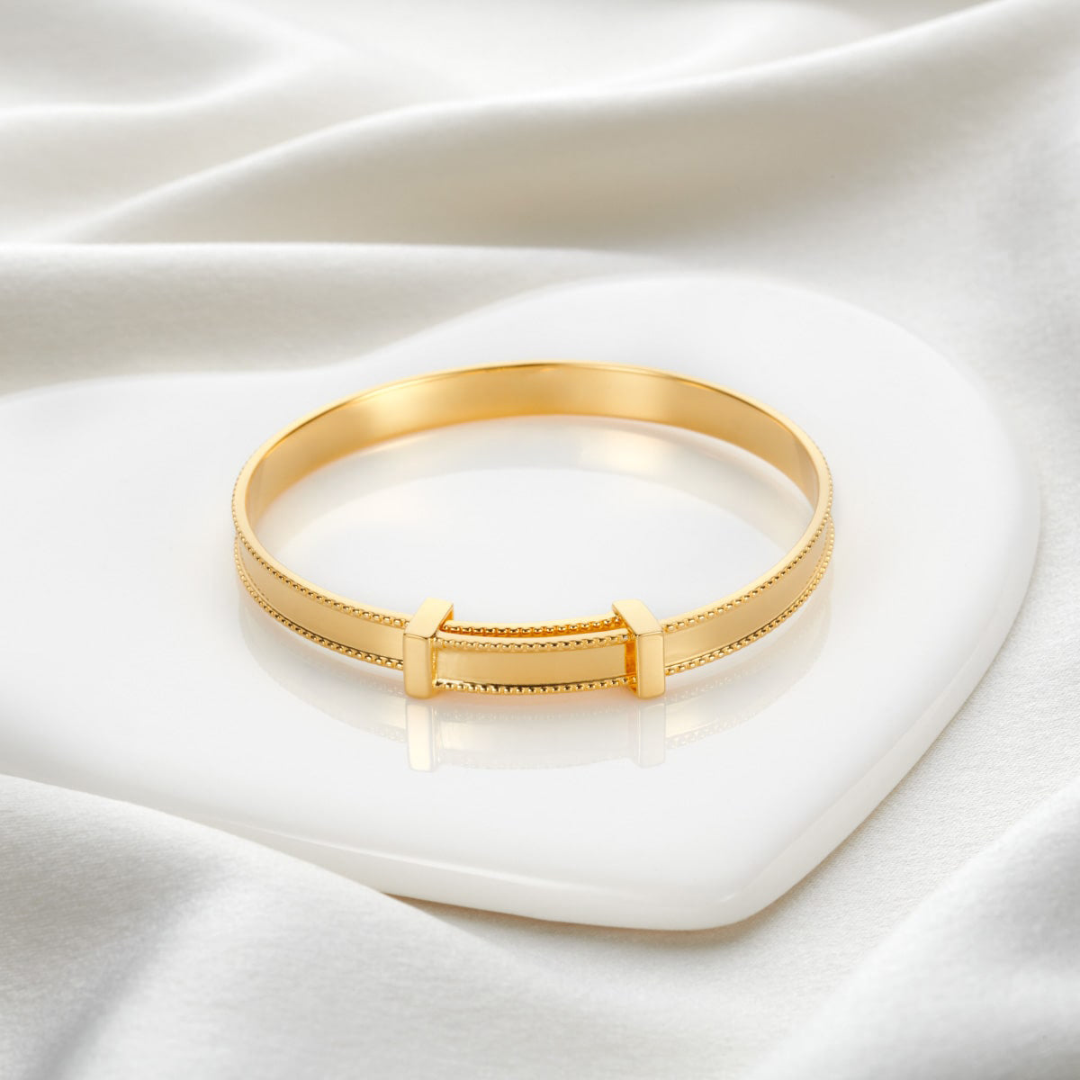 Heritage Baptism Baby Bangle - Gold-Plated
