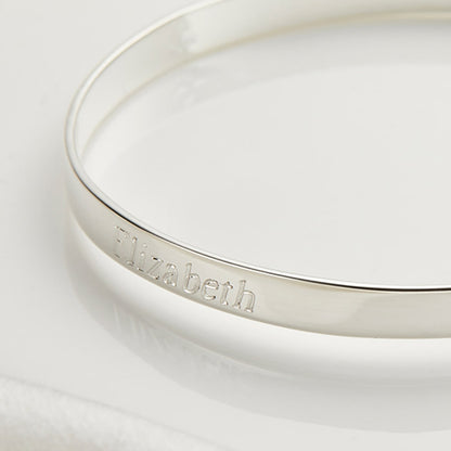 My First Diamond Kiss Baptism Baby Bangle