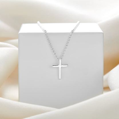 Faith Rounded Cross Pendant Necklace