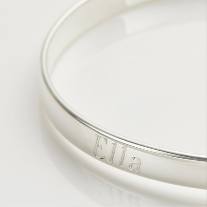 Fairy Pink Baby Bangle - Sterling Silver