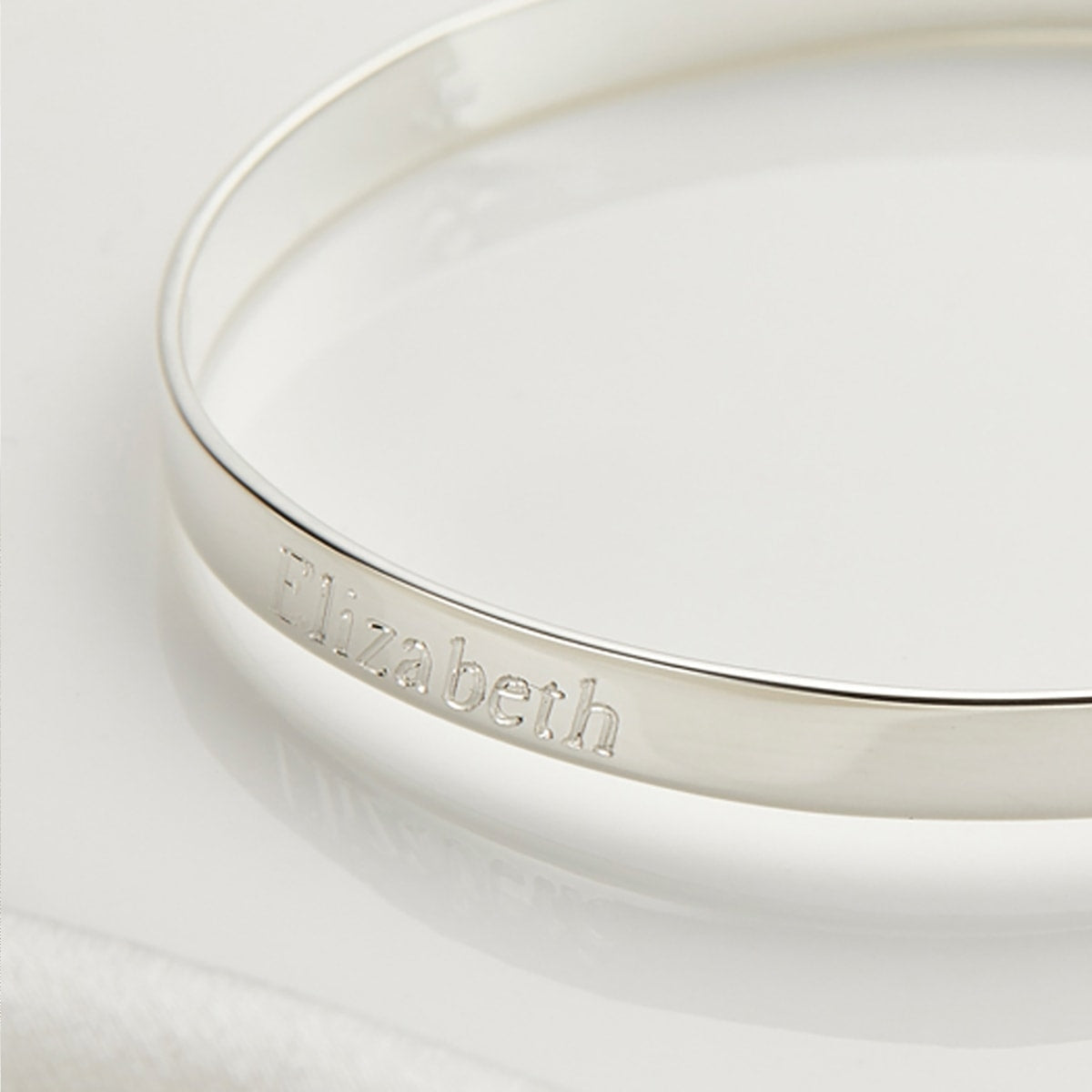 White Fairy Baby Bangle - Sterling Silver