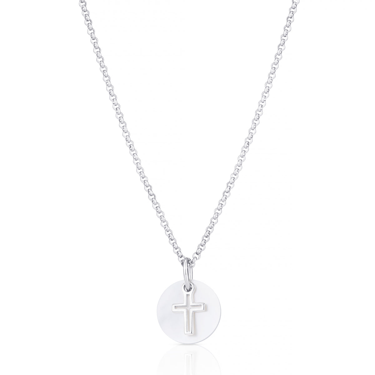 Hope Open Cross Necklace - Sterling Silver