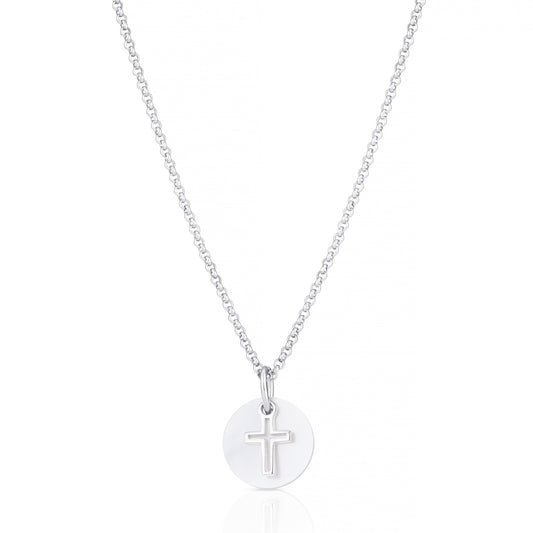 Hope Open Cross Necklace - Sterling Silver