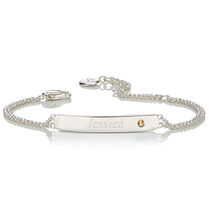 Personalized November Birthstone Citrine Bracelet