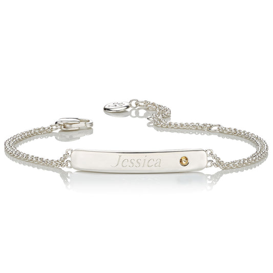 Personalized November Birthstone Citrine Bracelet