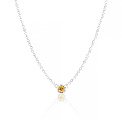November Birthstone Citrine Necklace