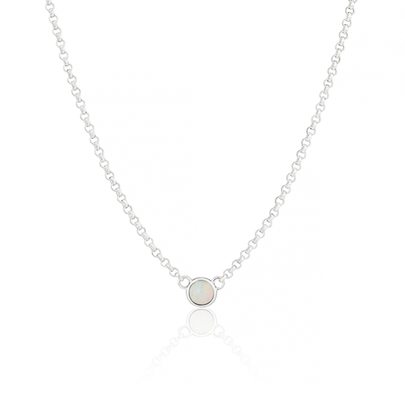 October Birthstone Opal Necklace