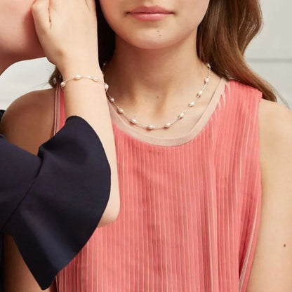 Freshwater Pearl Station Necklace
