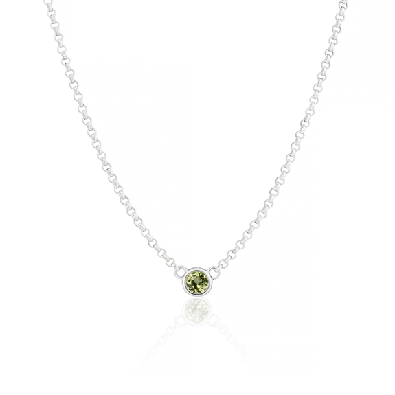 August Birthstone Peridot Necklace